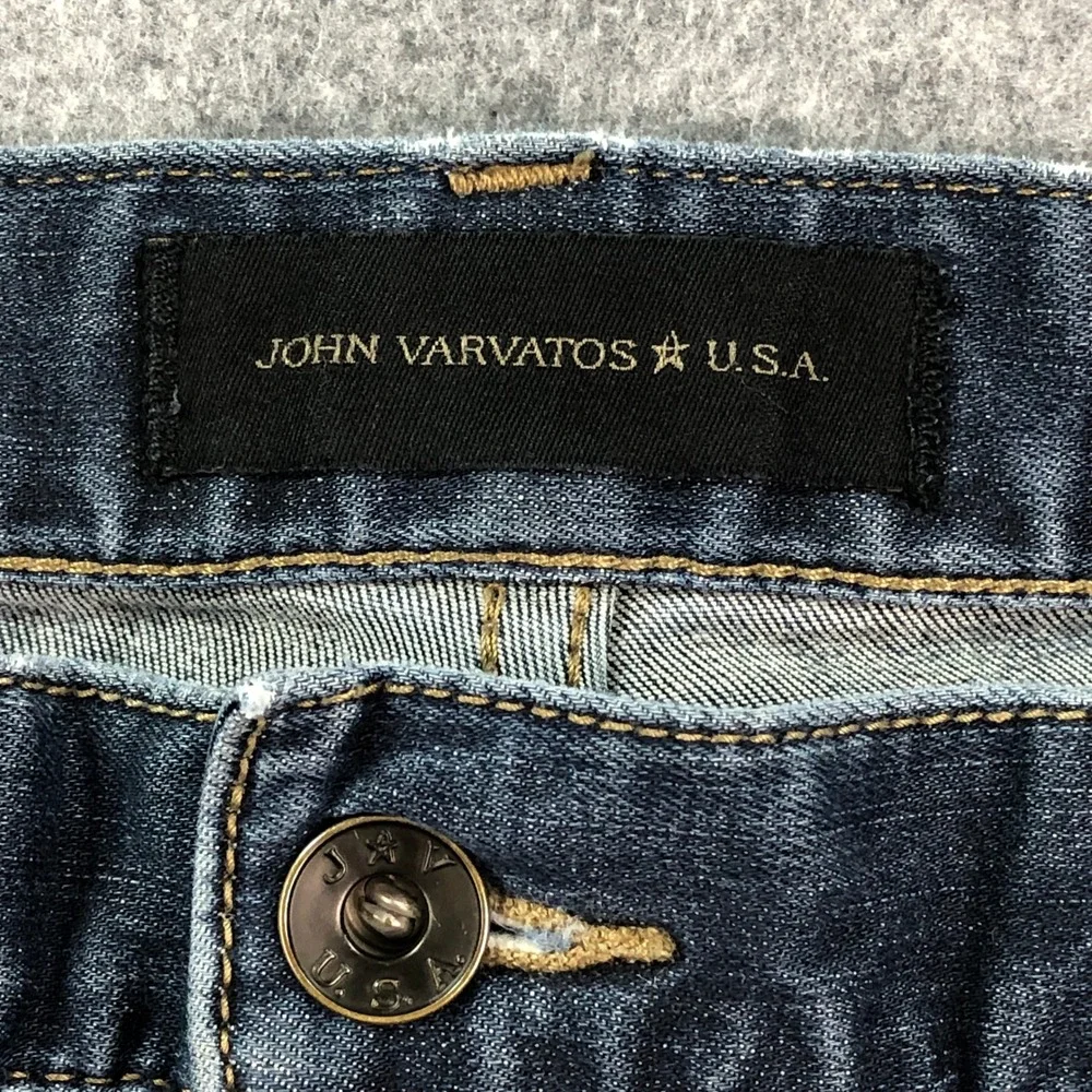 John Varvatos BOWERY Mens Jeans 38x34 (fits 39x34) Blue Straight Leg Dark Wash